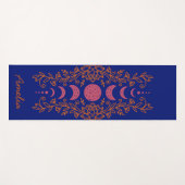 Kleurrijke maanfase hemelsterren Lotus Yogamat (Voorkant (horizontaal))