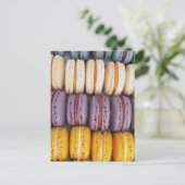 Kleurrijke Macaron Foto Briefkaart (Staand voorkant)