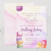 Kleurrijke Macaron Geïnspireerde Uitnodiging voor  (Voorkant / Achterkant)