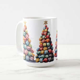 KLEURRIJKE MACARON VAKANTIE KERSTBOMEN KOFFIEMOK