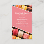 Kleurrijke macarons achtergrond bakkerij visitekaartje (Achterkant)