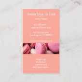 Kleurrijke macarons achtergrond bakkerij visitekaartje (Achterkant)