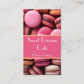 Kleurrijke macarons achtergrond bakkerij visitekaartje (Voorkant)