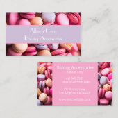 Kleurrijke macarons achtergrond bakkerij visitekaartje (Voorkant / Achterkant)
