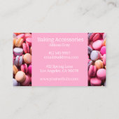 Kleurrijke macarons achtergrond bakkerij visitekaartje (Achterkant)