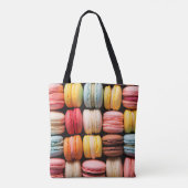 Kleurrijke Macarons Bakkerij Individuele naam Tote Bag (Achterkant)