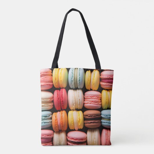 Kleurrijke Macarons Bakkerij Individuele naam Tote Bag (Achterkant)