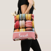 Kleurrijke Macarons Bakkerij Individuele naam Tote Bag (Dichtbij)