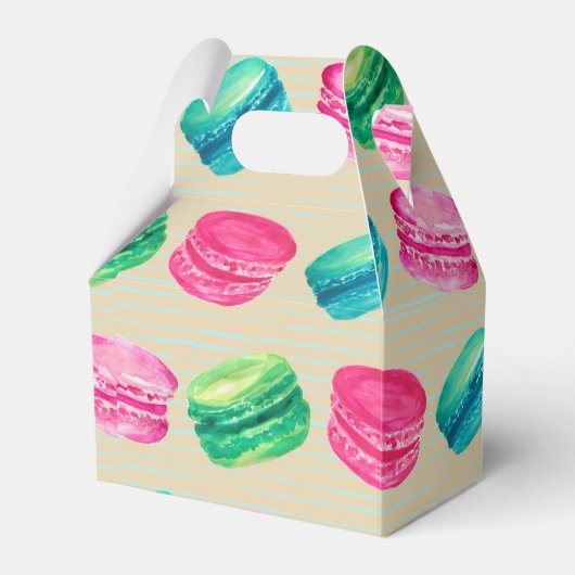 KLEURRIJKE MACARONS BEDANKDOOSJES (Voorkant Zijde)