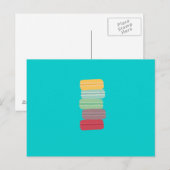 kleurrijke macarons briefkaart (Voorkant / Achterkant)