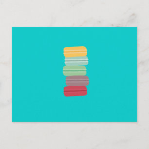 kleurrijke macarons briefkaart