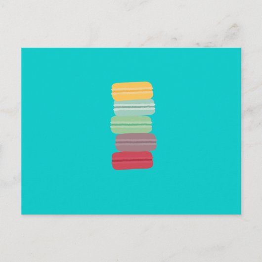 kleurrijke macarons briefkaart (Voorkant)