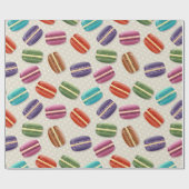 Kleurrijke Macarons Cadeaupapier (Vlak)