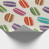 Kleurrijke Macarons Cadeaupapier (Hoek)