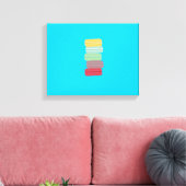 Kleurrijke macarons canvas afdruk (Insitu (Woonkamer))