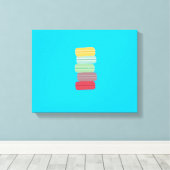 Kleurrijke macarons canvas afdruk (Insitu (Houten vloer))