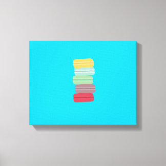 Kleurrijke macarons canvas afdruk