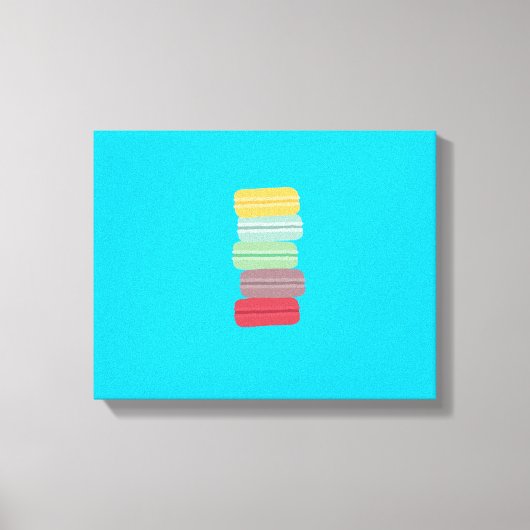 Kleurrijke macarons canvas afdruk (Voorkant)