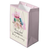 Kleurrijke Macarons en Bloemen Waterverf Bedankt Medium Cadeauzakje (Achterkant Gekanteld)