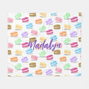 kleurrijke macarons patroon fleece deken