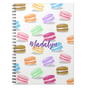 kleurrijke macarons patroon notitieboek