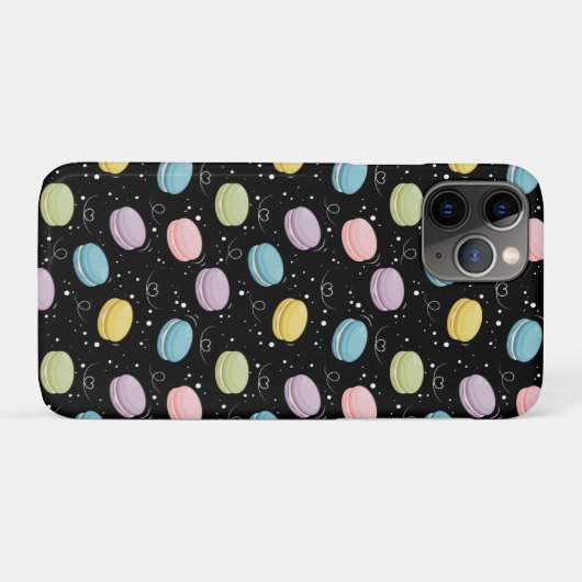 Kleurrijke Macarons Patroon voor iPhone case (Achterkant (horizontaal))