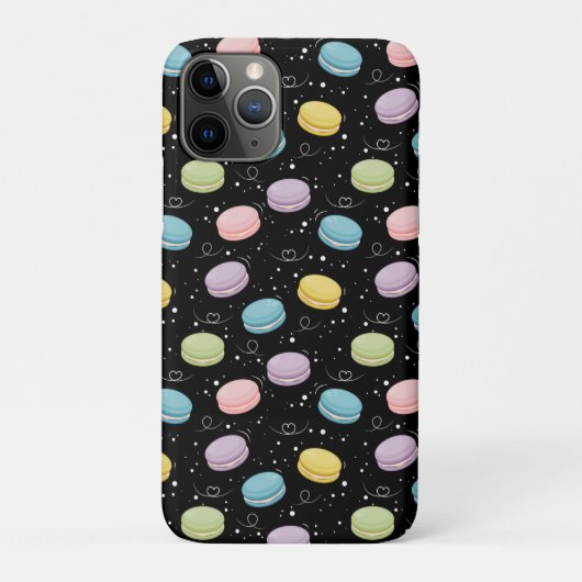Kleurrijke Macarons Patroon voor iPhone case (Achterkant)