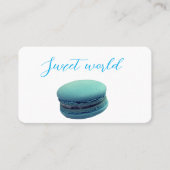 Kleurrijke Macarons Snoepjes Qr Code Modern Vierka Visitekaartje (Voorkant)