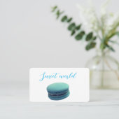 Kleurrijke Macarons Snoepjes Qr Code Modern Vierka Visitekaartje (Staand voorkant)