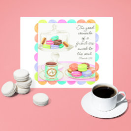 Kleurrijke Macarons Sweet Friend Inspirerend Briefkaart