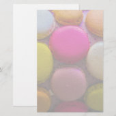 Kleurrijke Macarons Tasty Bked Dessert Briefpapier (Voorkant / Achterkant)