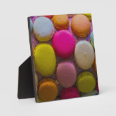 Kleurrijke Macarons Tasty Bked Dessert Fotoplaat (Voorkant)