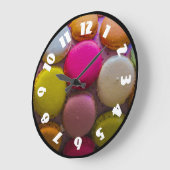 Kleurrijke Macarons Tasty Bked Dessert Grote Klok (Hoek)