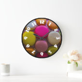 Kleurrijke Macarons Tasty Bked Dessert Grote Klok (Huis)