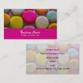 Kleurrijke Macarons Tasty Bked Dessert Visitekaartje (Voorkant / Achterkant)