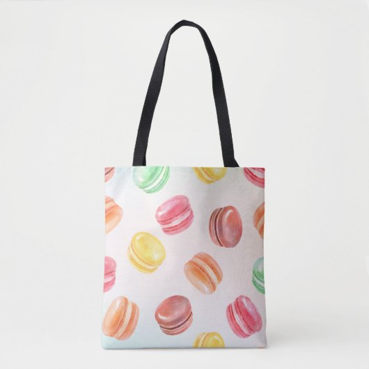 Kleurrijke Macarons Tote Bag (Voorkant)