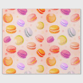 Kleurrijke Macarons waterverf patroonpapier Cadeaupapier (Vlak)