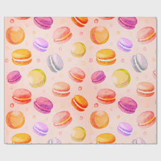 Kleurrijke Macarons waterverf patroonpapier Cadeaupapier
