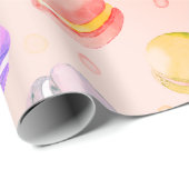Kleurrijke Macarons waterverf patroonpapier Cadeaupapier (Rol Hoek)
