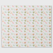 Kleurrijke macarons: zoet vallend patroon. cadeaupapier (Vlak)