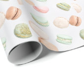 Kleurrijke macarons: zoet vallend patroon. cadeaupapier (Rol Hoek)
