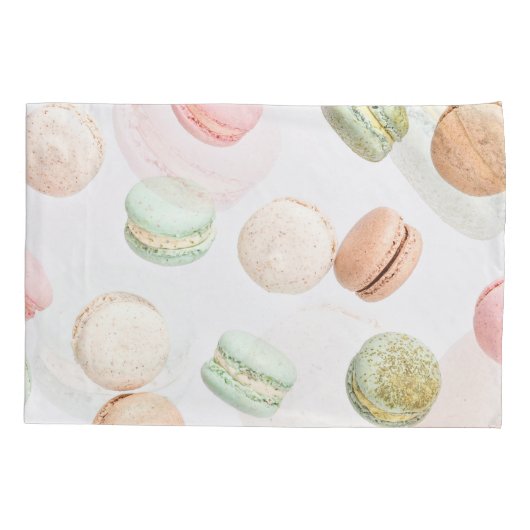 Kleurrijke macarons: zoet vallend patroon. kussensloop (Achterkant)