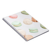 Kleurrijke macarons: zoet vallend patroon. notitieboek (Rechterzijde)