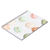 Kleurrijke macarons: zoet vallend patroon. notitieboek (Linkerzijde)