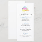 Kleurrijke Macaroon Cookies Illustratie Menu (Voorkant / Achterkant)