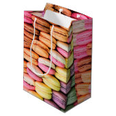 Kleurrijke Macaroons Medium Cadeauzakje (Achterkant Gekanteld)