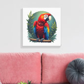 Kleurrijke Macaw Bird Canvas Muurkunst Afdruk (Insitu (Woonkamer))