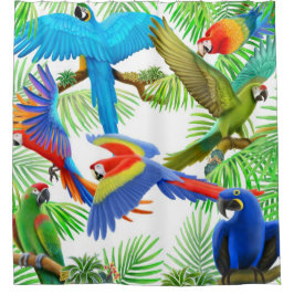 Kleurrijke Macaw-Oerwouden gordijnen