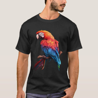 Kleurrijke Macaw Parrot Vogelliefhebber - Ornithol T-shirt
