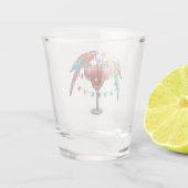 Kleurrijke Macaw Parrots Drink rode wijn Shot Glas (Achterkant)